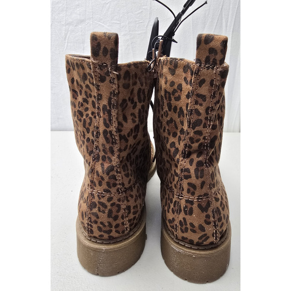 Time & Tru Women’s Size 11 Cheetah Leopard Print Memory Foam Boots Zip & Lace-up - Picture 6 of 7